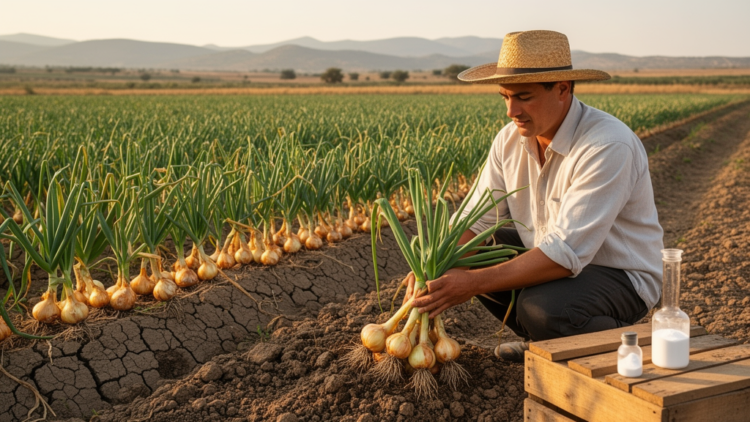 Zinc oxide nanoparticles boost shallot yields in semi-arid field trials