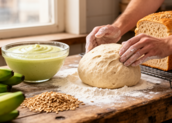 Fresh Green Banana Puree Boosts Fiber in Wheat Bread but Weakens Dough and Cuts Acceptability