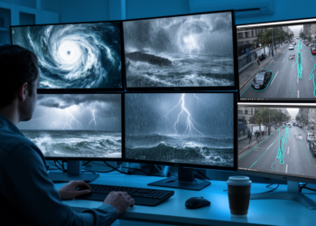 AI-Generated Fake Weather Videos Teach Surveillance Models to See Better