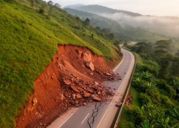 Road cuts are quietly triggering landslides along a Cameroon highway
