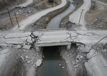Deep Learning Model Reads Earthquake Orthophotos to Flag Damaged Roads and Bridges