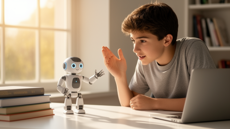 Imagined Robot Intelligence Linked to Teen Engagement Through Academic Self-Efficacy