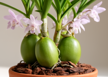 Water-storing tissue drives pseudobulb size in Dendrobium orchids