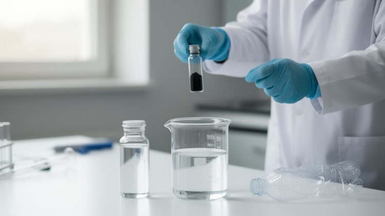PET Bottle Waste Turned Into Magnetic Carbon That Captures PFAS From Water