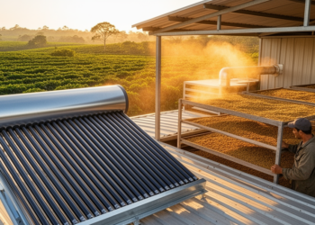 Finned Solar Air Collector Dries Coffee Parchment in 20 Hours