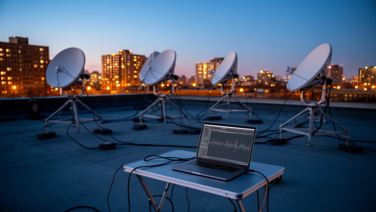 Lightweight AI learns to spot radio interference at a small urban telescope array