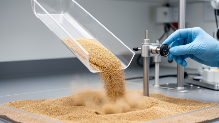 Granular flows ignore bed density when friction takes over, lab tests show