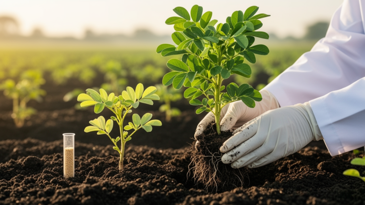 Bacterial Inoculants Boost Groundnut Growth at Reduced Nitrogen Rates