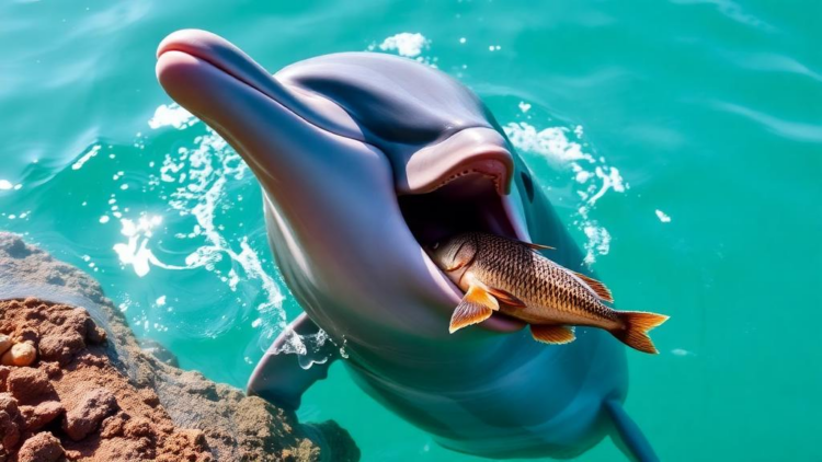 Dolphin Caught Stealing Regurgitated Fish Meals in Reef First