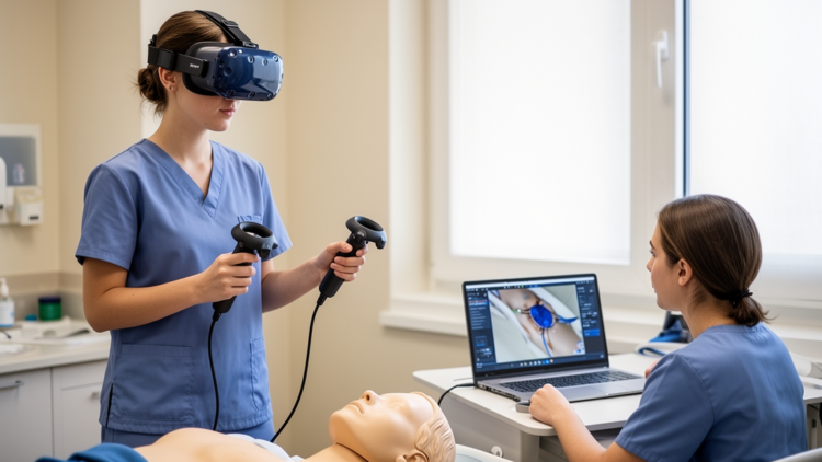 Fully immersive VR adds no measurable learning gain over laptop simulation in medical training trial