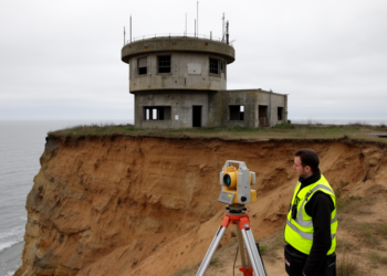 Laser Scans Record Collapse of Cold War Monitoring Post on Eroding UK Coast