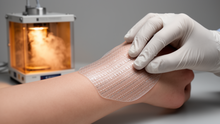 Stretchable strain sensor array keeps its linear response under heat and humidity