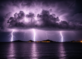 April lightning bursts around Japan’s Nansei Islands traced to Kuroshio and wind shear