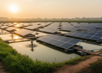 Greenhouse Design of Shrimp Pond Solar Arrays Shapes Greenhouse Gas Emissions