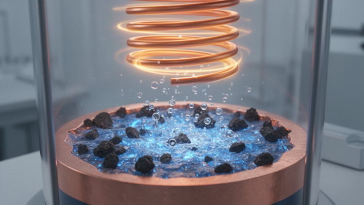 Magnetic heating keeps carbon from clogging CO2 electroreduction catalysts