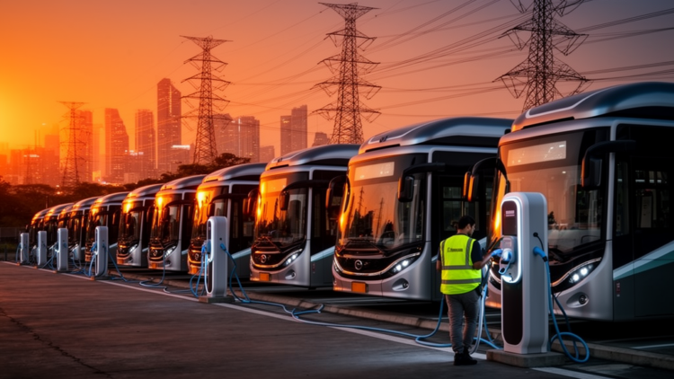 Indonesian bus fleets could double as grid power plants, model study finds