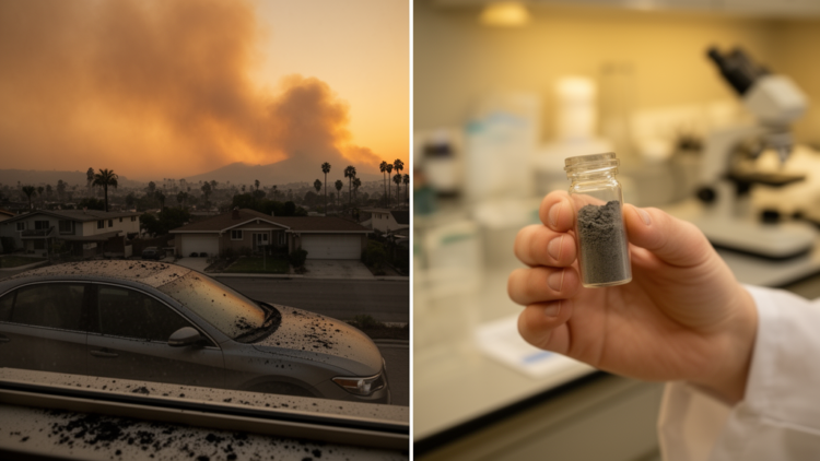Eaton fire smoke carried lead levels 80 times above background, study finds