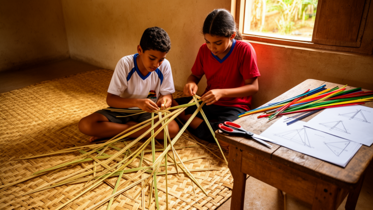 Reed Mat Weaving Helps Rural Colombian Students Connect Culture and Geometry