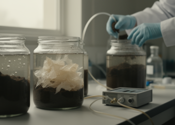Common water-soluble plastic speeds methane production in lab sediments