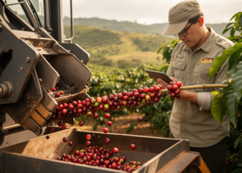 Research report: Optimization of vibration parameters for selective coffee fruit harvesting on the basis of branch energy transfer characteristics