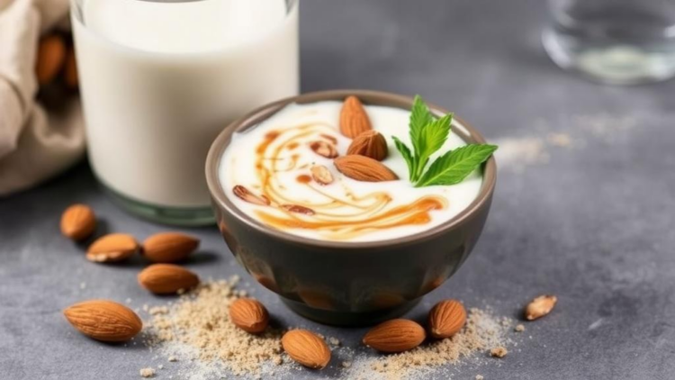 Almond Protein Turns Fragile Millet Milk Into a Self-Supporting Plant-Based Yogurt
