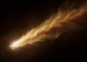 Hubble Unveils the Cat’s Tail: A Giant Dust Cloud Born of a Cosmic Crash