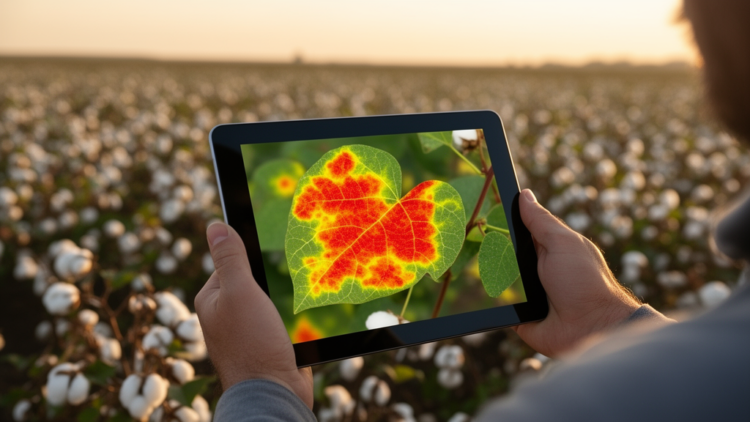 Self-supervised deep learning spots cotton leaf diseases with explainable heatmaps