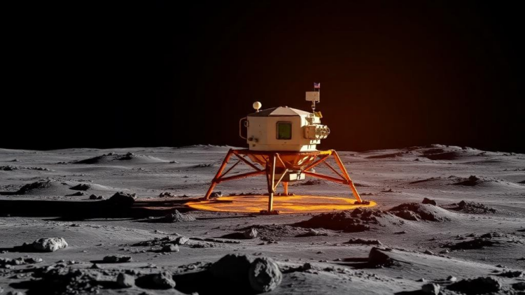 Solid-Fueled Lunar Lander Learns to Stick the Landing with Real-Time Trajectory Replanning