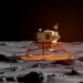 Solid-Fueled Lunar Lander Learns to Stick the Landing with Real-Time Trajectory Replanning