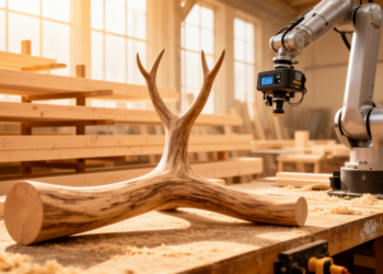 Tree Forks Become Structural Nodes in Parametric Timber Construction Workflow