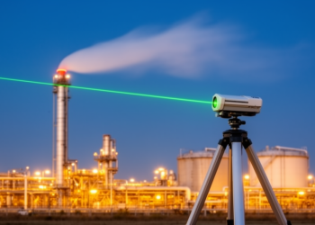 Laser Radar System Measures Benzene Flow from Petrochemical Flare Stack