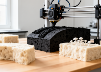 Living Bricks: 3D Printed Biochar-Mycelium Composites Grow Into Building Components