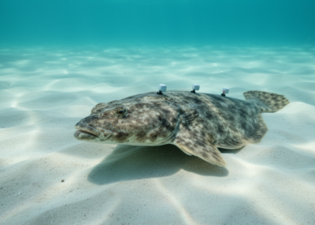 Acoustic tracking reveals ambush predator moves with purpose on featureless seafloor