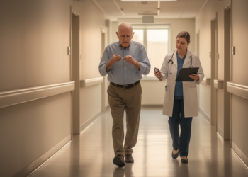 Dual-task walking reveals gait changes tied to cognitive impairment in small vessel disease