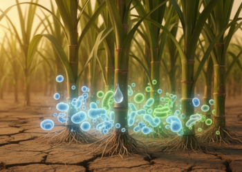 Bacterial synthetic communities reshape how sugarcane responds to drought stress