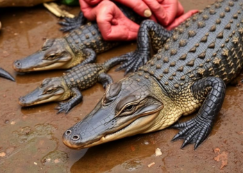 Dwarf crocodiles flow through Niger Delta bushmeat markets in worrying numbers