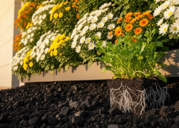 Biochar and Mycorrhizal Fungi Boost Chrysanthemum Growth in Outdoor Green Walls