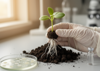 Bacterium and Fungicide Combo Curbs Soybean Root Rot Fungus