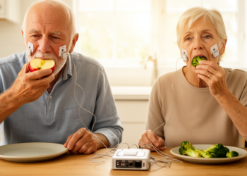 Older Adults Adapt Chewing Muscle Activity Phase by Phase, Food by Food