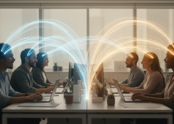 AI-Enabled Dual-Channel Model Shows Threshold Effect in Workplace Knowledge Spread