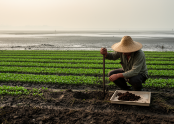 Farmland acts as both carbon source and sink along China’s coasts