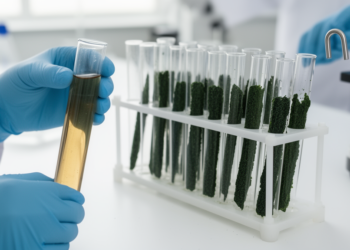 Magnetic Spirulina-banana peel biosorbent strips lead, copper and chromium from water in lab tests
