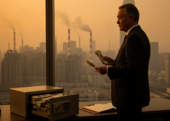 Neighborhood carbon emissions push Chinese firms to stockpile cash