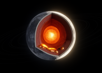 Tidal forces may have concentrated deep lunar heat near the core-mantle boundary, model suggests
