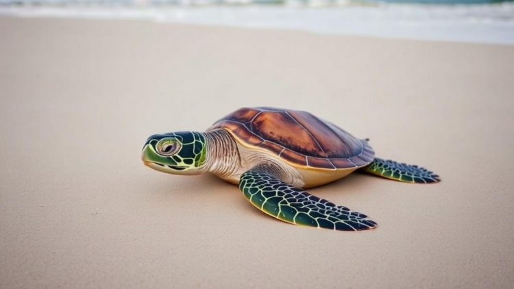 Tagged Green Turtle Returns to Same Saudi Beach Three Years Later