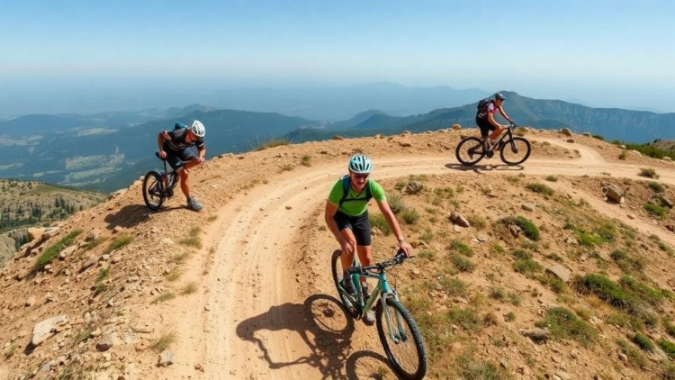 Trail runners and mountain bikers leave surprisingly different marks on a Mediterranean mountain