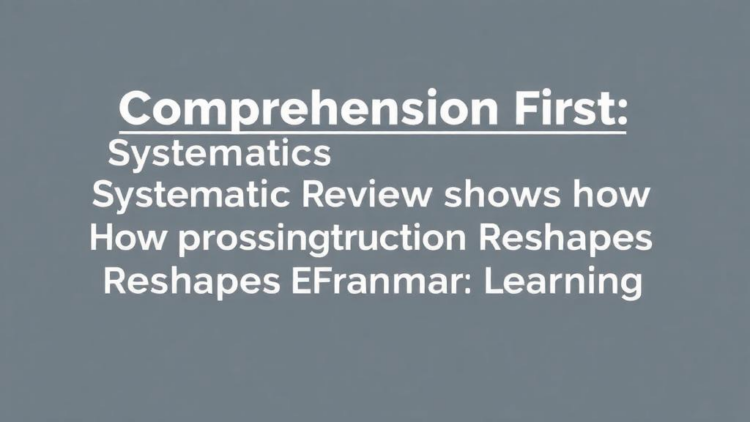 Comprehension First: Systematic Review Shows How Processing Instruction Reshapes EFL Grammar Learning