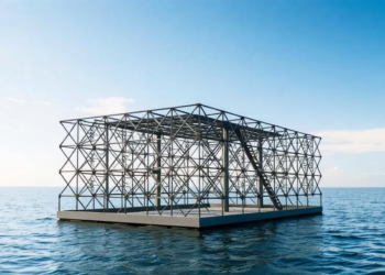 Floating Titanium Lattice Breaks the Rules of Marine Engineering