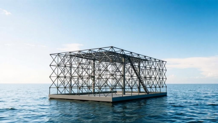 Floating Titanium Lattice Breaks the Rules of Marine Engineering