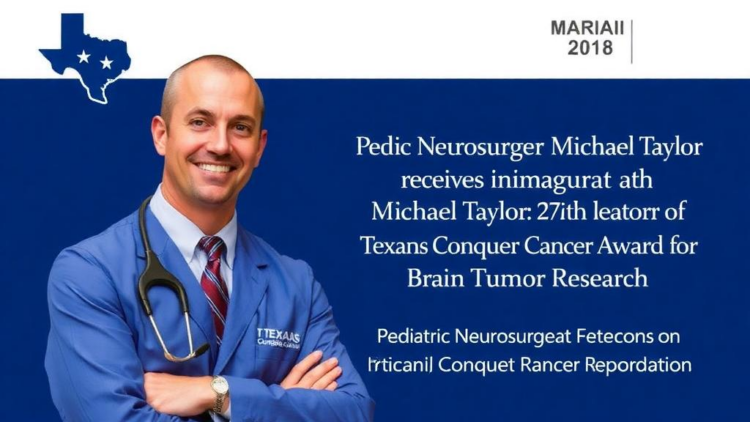 Pediatric Neurosurgeon Michael Taylor Receives Inaugural Texans Conquer Cancer Award for Brain Tumor Research